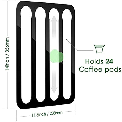 Aredpoook K Cup Coffee Pod Holder, Space Saving K Cup Holder, Acrylic Coffee Pod Storage for Keurig Kcups, Adhesive Coffee Pod Organizer, Compatible with 24 Kcup Pods Capsule