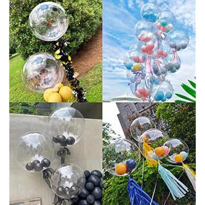 20 Inch Bobo Balloons Bubble Balloons, 10 Pcs Clear Bobo Balloon, Large  Transparent Bubble Balloon for Christmas Wedding Birthday Party Decoration